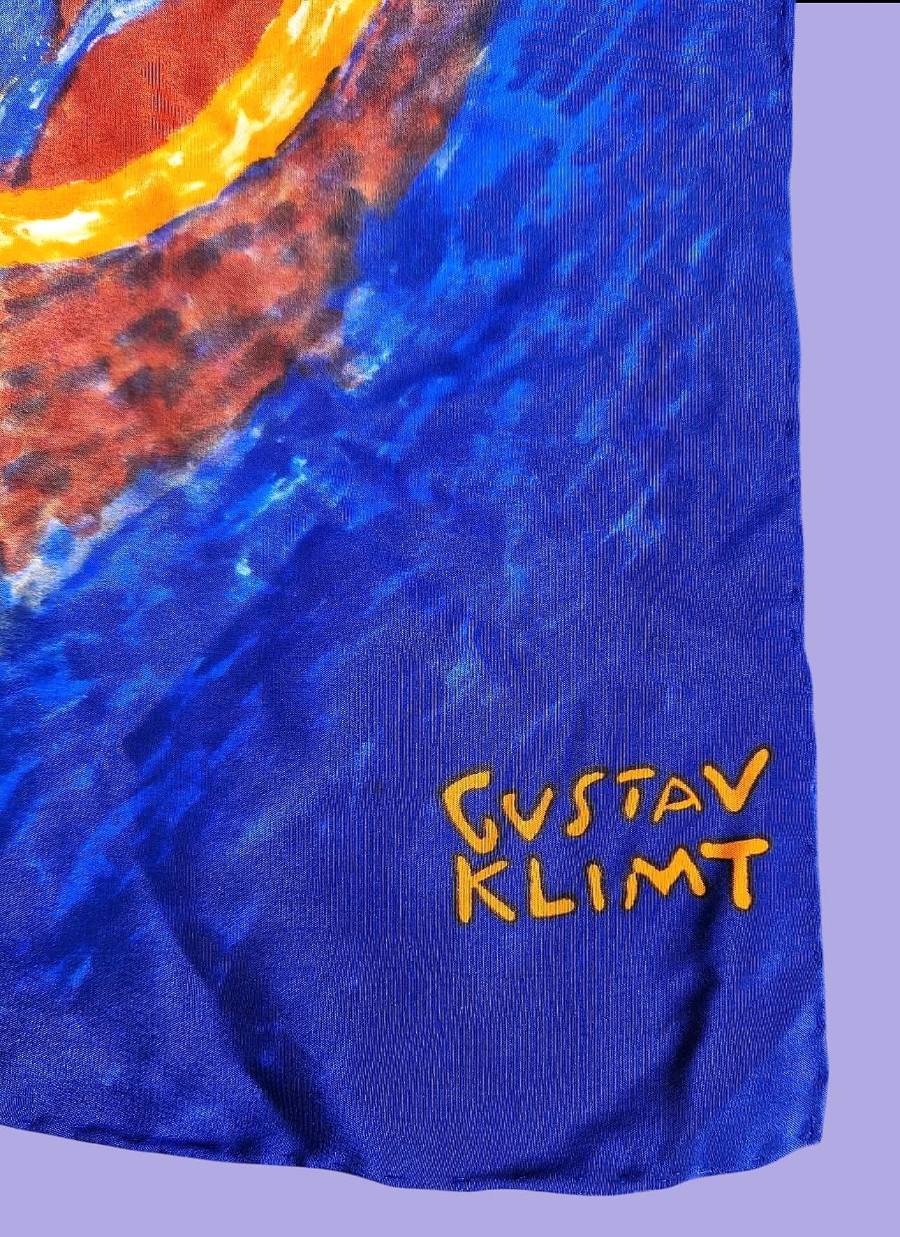 GUSTAV KLIMT - Le Vergini (Handmade Ladies' Scarf - Blue)