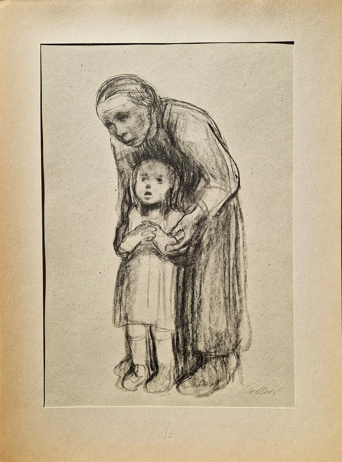 Käthe Kollwitz - Matka ochranná (bez rámu), vysokokvalitná kolotypia