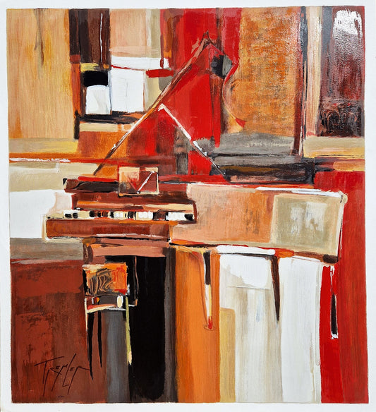 YURI TREMLER – Piano v červenom (bez rámu), serigrafia