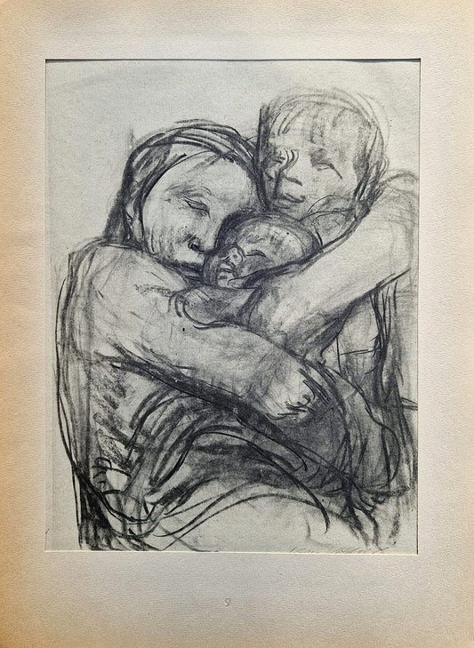 Käthe Kollwitz – Matka s deťmi (bez rámu), vysokokvalitná kolotypia