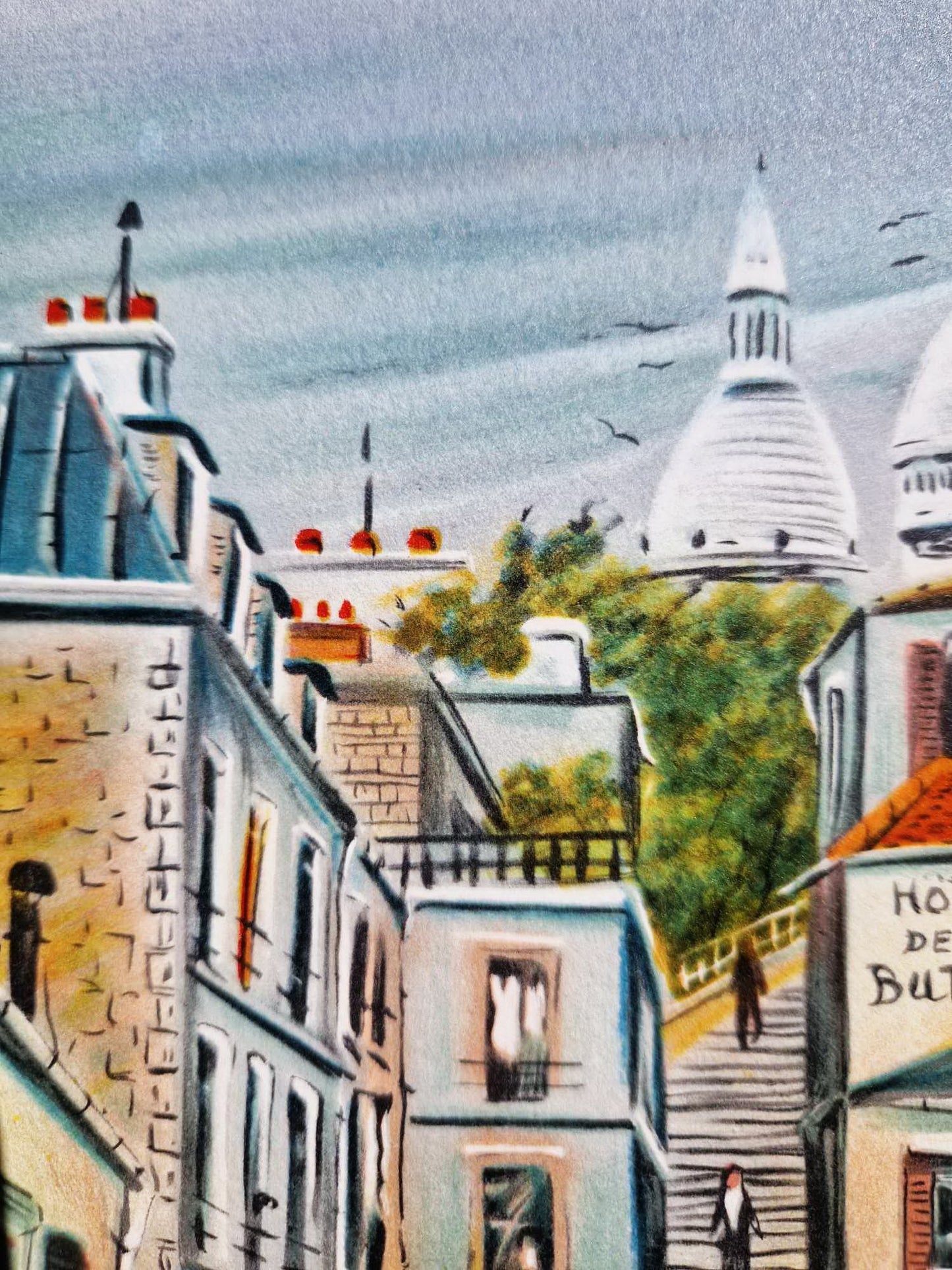 DAN GANDRE – Montmartre – Bazilika Sacré-Cœur (bez rámu), litografia