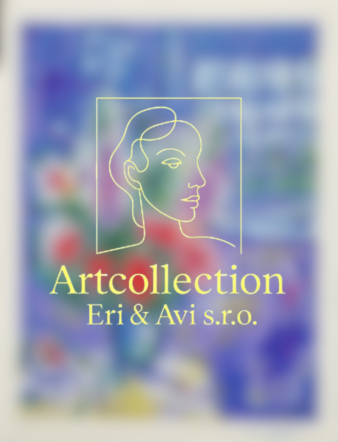 MARC CHAGALL – Autoportrét s kyticou kvetov (bez rámu), (Certifikát), Litografia
