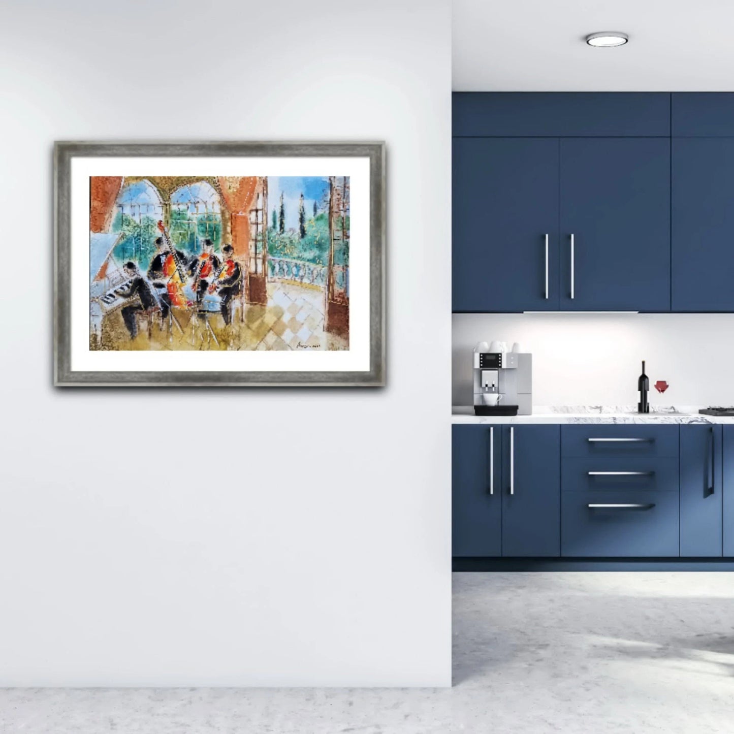 MICHAEL ROZENVAIN - The Terrace Recital (UNIQUE - Watercolor) (Unframed)