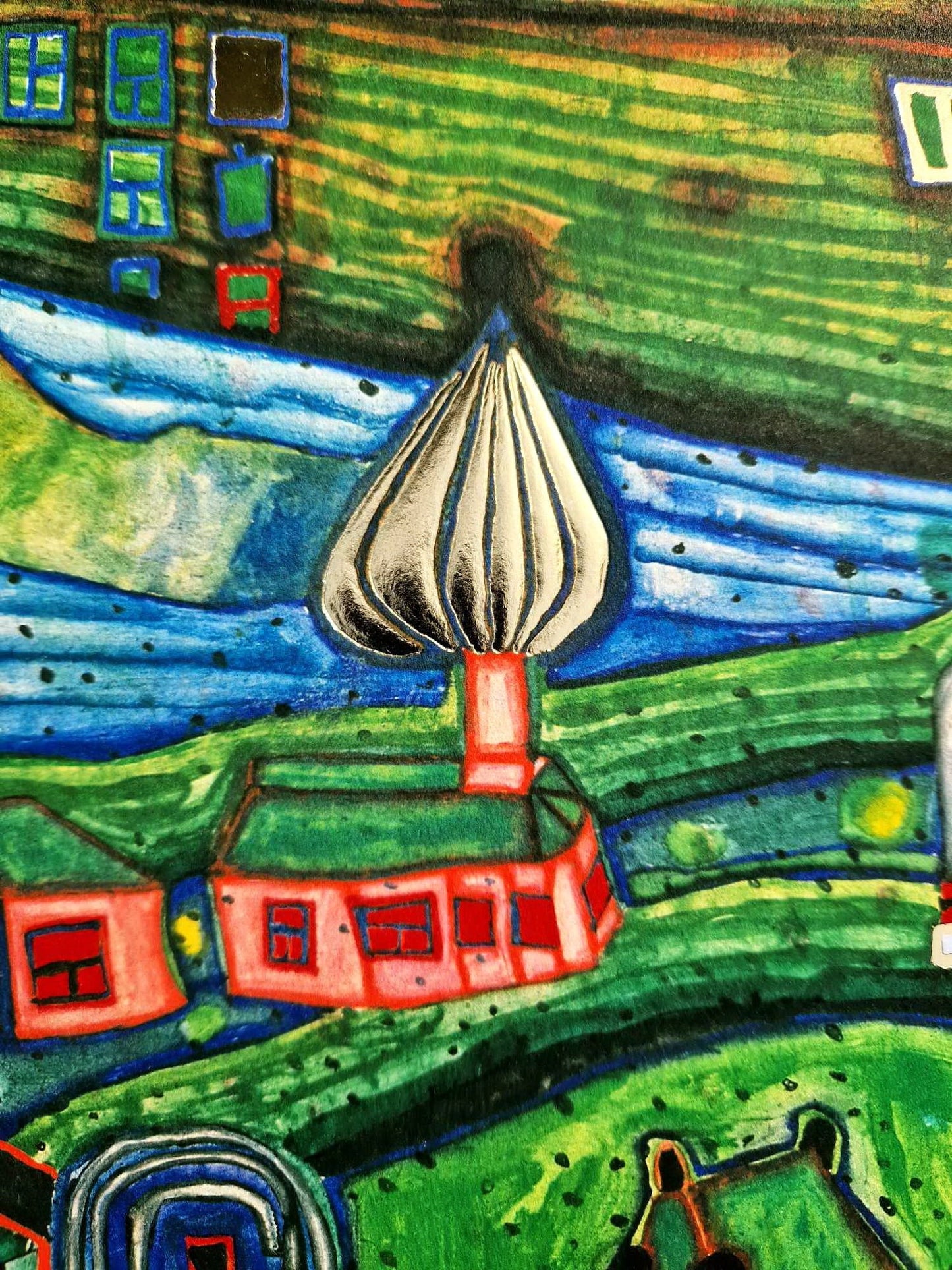 FRIEDENSREICH HUNDERTWASSER - Grass for those who cry (Unframed) + CERTIFICATE, Granolithograph