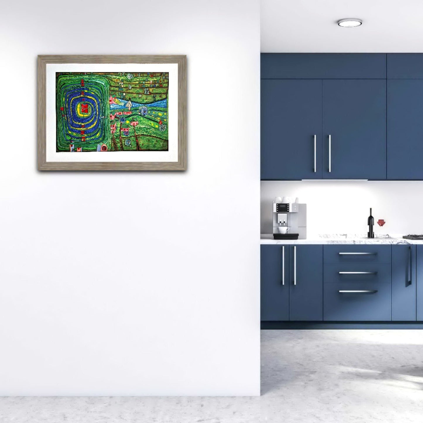 FRIEDENSREICH HUNDERTWASSER - Grass for those who cry (Unframed) + CERTIFICATE, Granolithograph