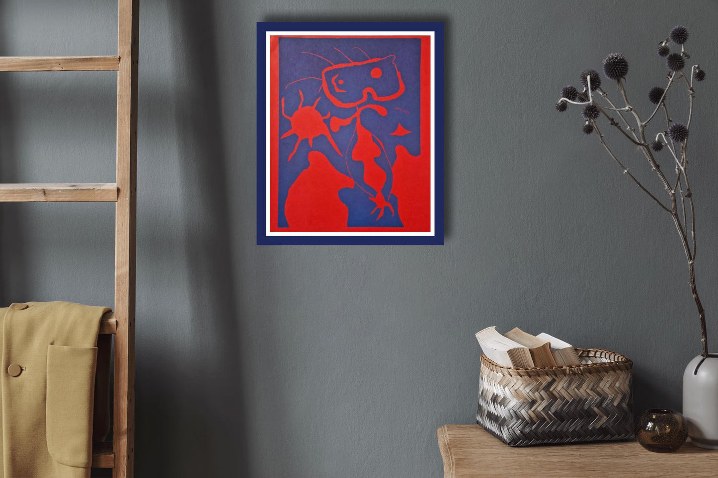 JOAN MIRO - Man with the Red Sun (1959) (Unframed) Linocut