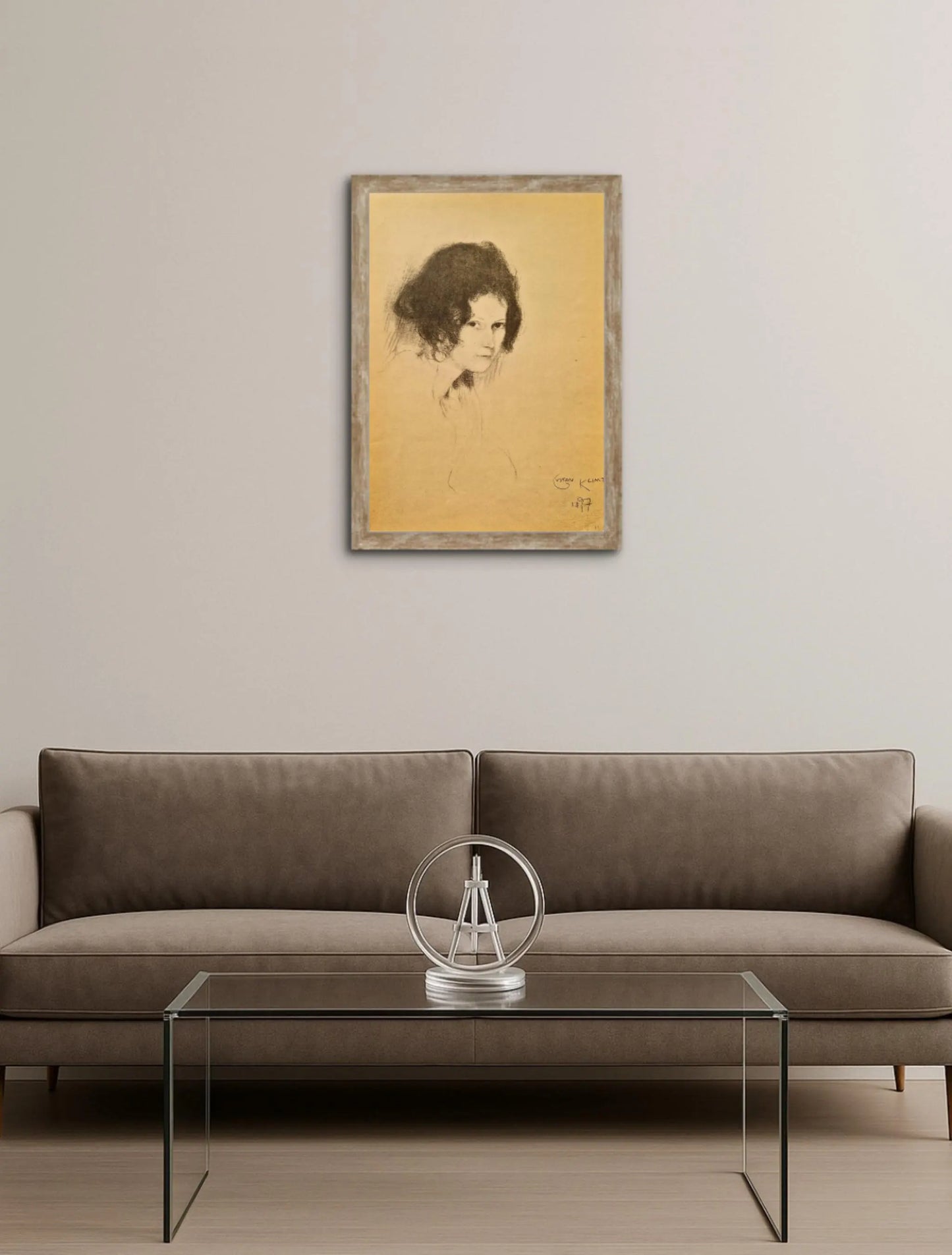 GUSTAV KLIMT - Portrét mladej ženy (bez rámu), litografická tlač