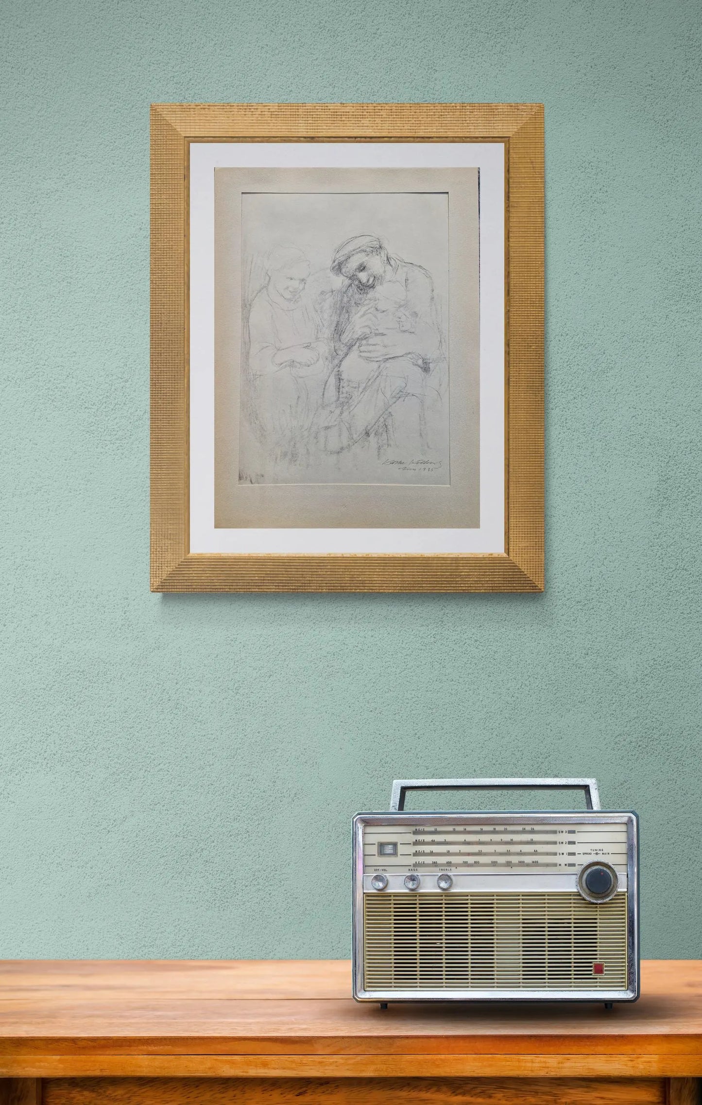 Käthe Kollwitz – Rodina (bez rámu), vysokokvalitná kolotypia